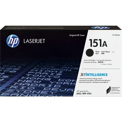 HP 151A Black LaserJet Toner Cartridge (W1510A) - HP LaserJet Pro 4003, 4103