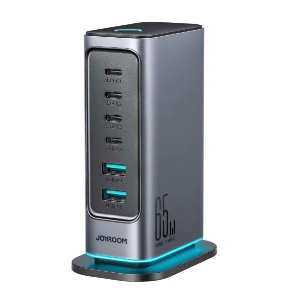 JOYROOM JR-TCM02 65W Multi-port Charger-Dark Gray(EU)