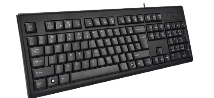 A4Tech KRS-83 Comfortkey Wired Natural A-Shape USB Keyboard - Black DOT COMPUTERS