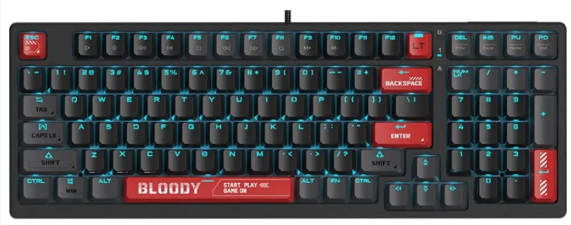 Bloody AT98 ALPHA Optical Mechanical Gaming Keyboard - Bloody Red, US Layout DOT COMPUTERS