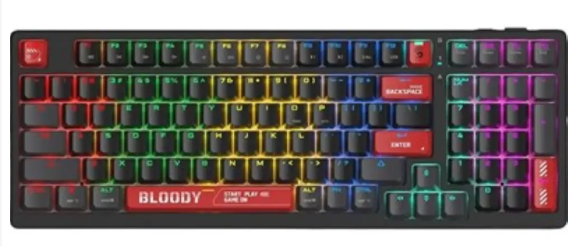Bloody WS98 RGB Wireless BLMS Mechanical Gaming Keyboard - Bloody Red, US Layout DOT COMPUTERS