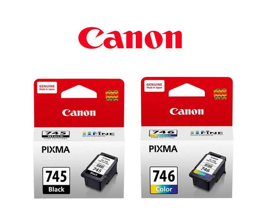 Canon 745+746 Small Cartridges Combo (Pack of 2) Black and Tri Color 100% Original