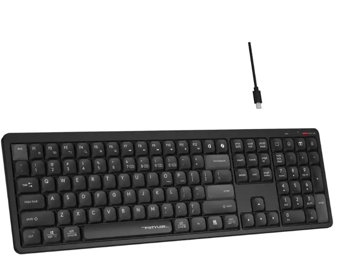 A4Tech Fstyler FBX55C Bluetooth & 2.4GHz Wireless Scissor Switch Keyboard - Black, US Layout DOT COMPUTERS