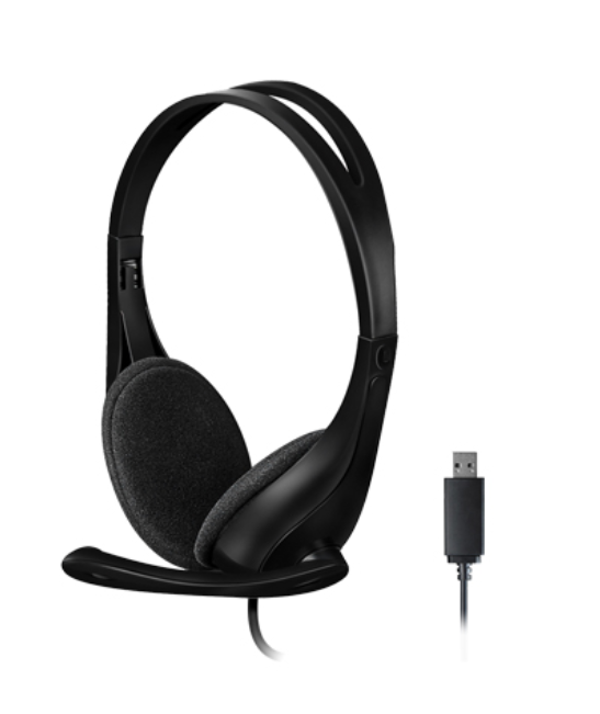 A4Tech HU-9 USB Stereo Headset - Black DOT COMPUTERS