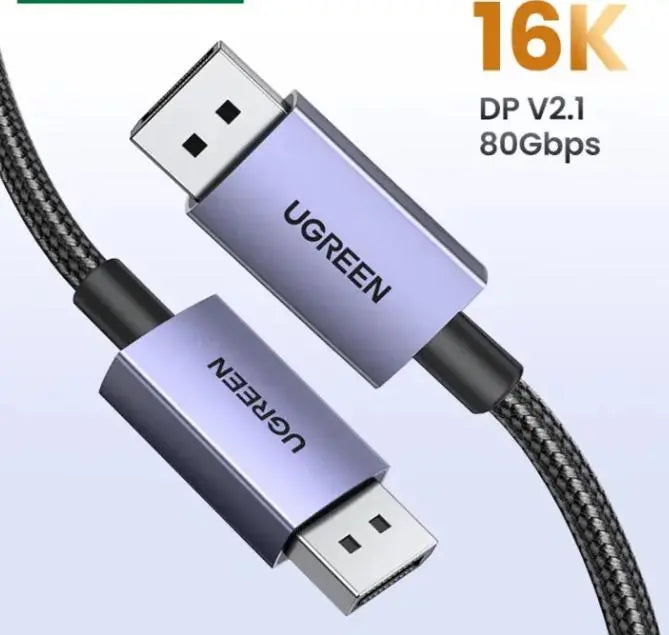 UGREEN 15384 VESA Certified 16K DisplayPort 2.1 Cable: Unleashing 80Gbps Speeds, 16K@60Hz DOT COMPUTERS