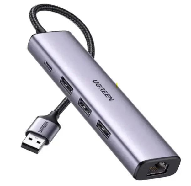 UGREEN 60554 USB 3.0 TO ETHERNET ADAPTER 5 IN 1 MULTIPORT HUB DOT COMPUTERS