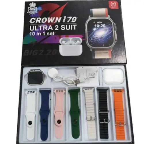 Crown I70 Ultra 2 Smart Watch With Earbuds DOT COMPUTERS