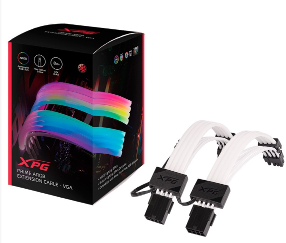 XPG Prime ARGB PSU Extension Cable – VGA 8-Pin (6+2) DOT COMPUTERS
