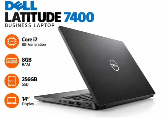 Dell Latitude 7400 Core i7 8th Gen 8GB RAM 256GB SSD 14" Business Laptop (Used) DOT COMPUTERS