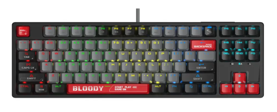 Bloody S87 RGB BLMS TKL Tenkeyless 75% Compact Mechanical Gaming Keyboard - Energy Red, US Layout DOT COMPUTERS