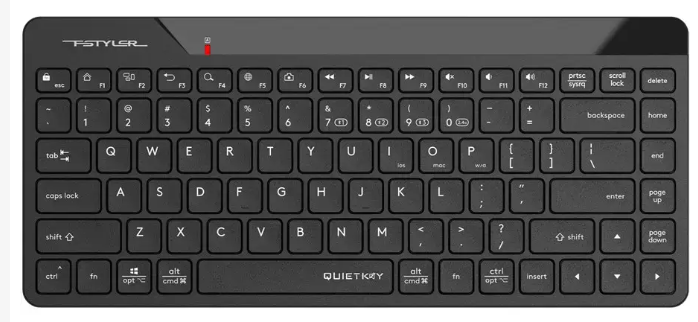 A4Tech Fstyler FBK22 AS Bluetooth & 2.4GHz Dual-Mode Wireless Keyboard - Black, US Layout DOT COMPUTERS