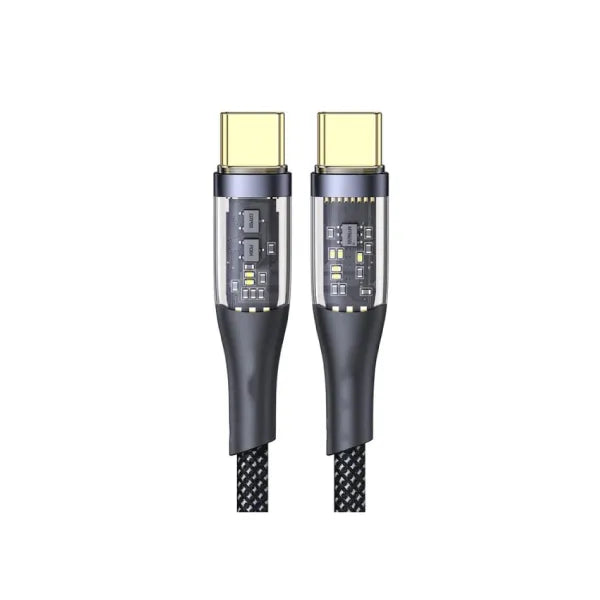 Aspor A153 240W LED Light Type-C to Type-C PD Fast Charging Cable – 1.8M