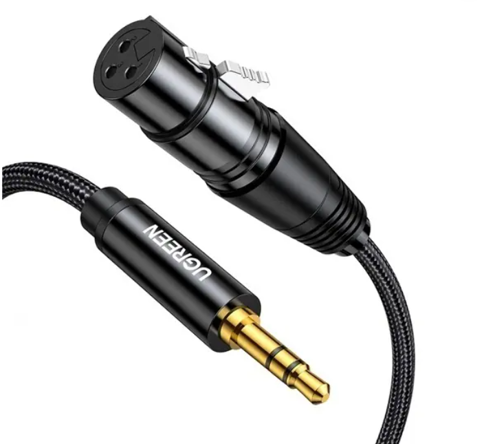 UGREEN 20244 3.5MM THREE-POLE MALE TO XLR FEMALE AUDIO CABLE 2M