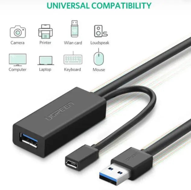 UGREEN 20827 USB 3.0 EXTENSION CABLE WITH REPEATER – 10M DOT COMPUTERS