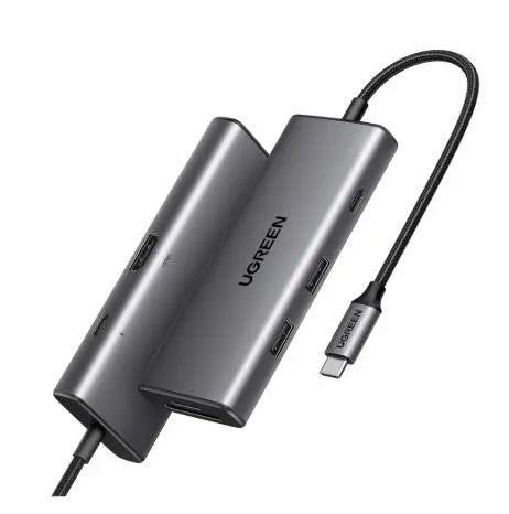 Ugreen 15531 USB-C To 4k30hz HDMI + 2 x USB3.2 + USB-C 3.2 + SD + TF + 100w PD Converter 10Gbps 4K@30Hz with PD USB type C Multifunction Adapter CM498 10015531 DOT COMPUTERS