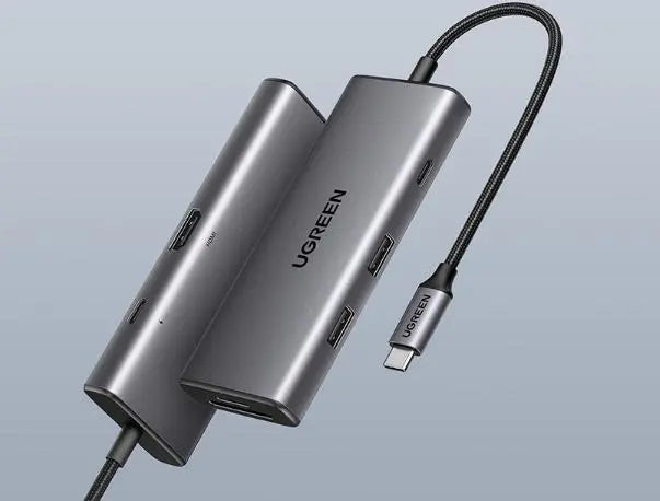 Ugreen 15531 USB-C To 4k30hz HDMI + 2 x USB3.2 + USB-C 3.2 + SD + TF + 100w PD Converter 10Gbps 4K@30Hz with PD USB type C Multifunction Adapter CM498 10015531 DOT COMPUTERS