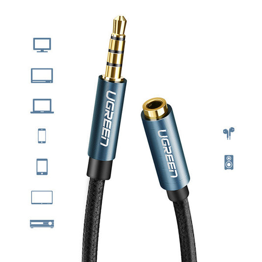 UGREEN 40675 3.5mm Male to Female Extension Cable Braid 2M DOT COMPUTERS
