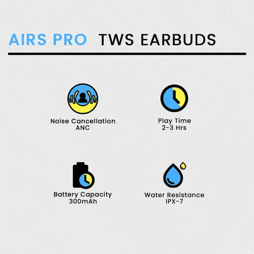 Airs Pro TWS Bluetooth Earbuds