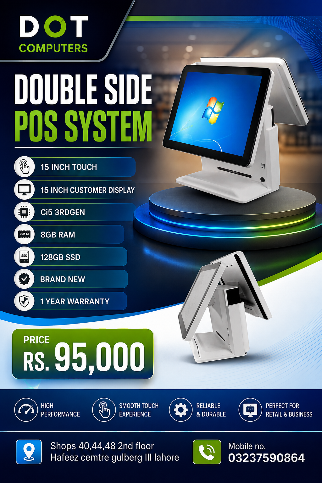 DUAL SIDE POS DOT COMPUTERS